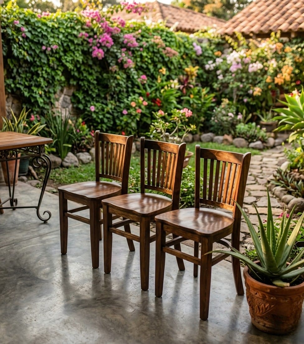 Silla de Comedor Clásica de Madera Maciza | Marrón Nogal – VIMARQ
