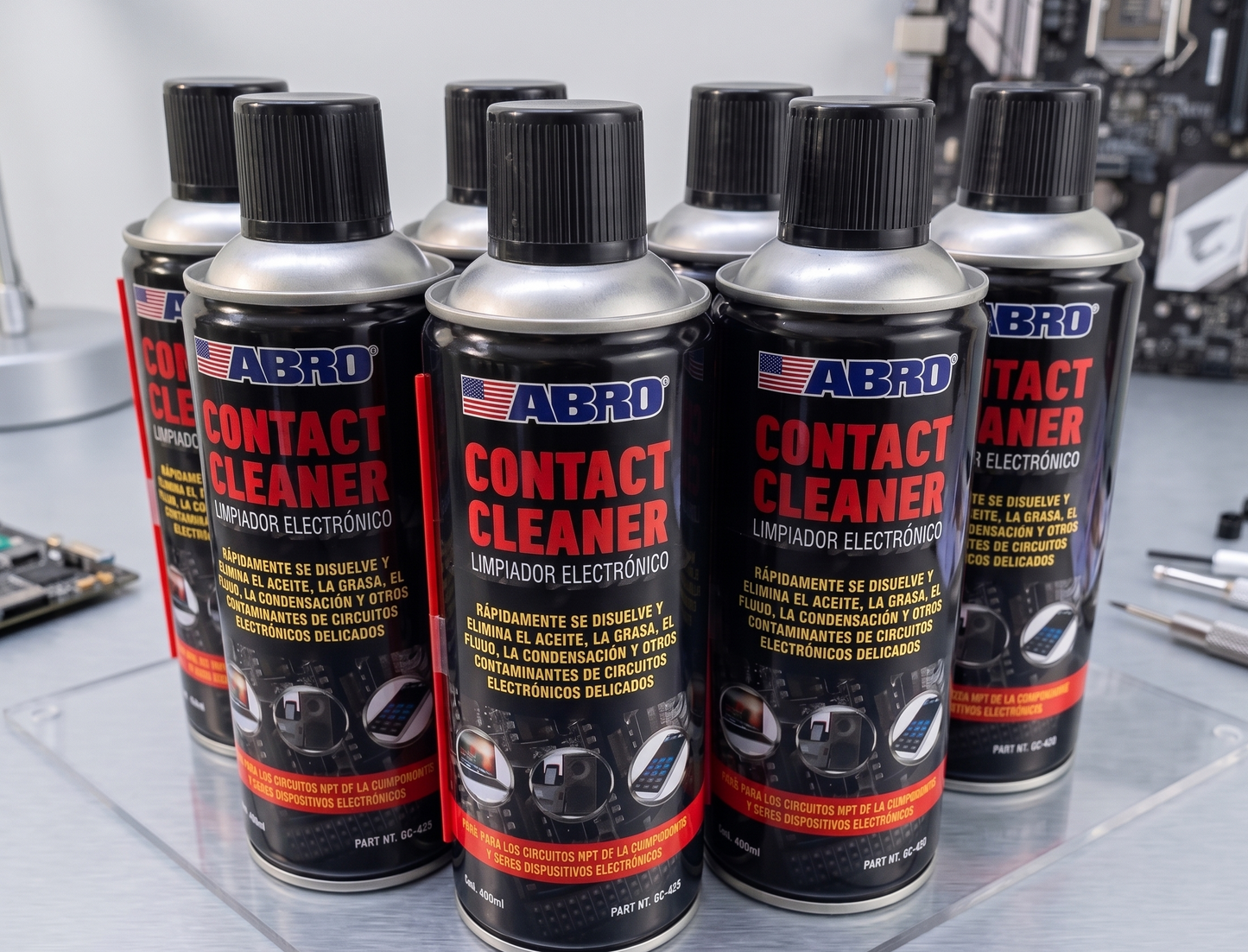 limpia-contactos-electronico-abro-400ml-mantenimiento-circuitos - vimarq.com | El Salvador