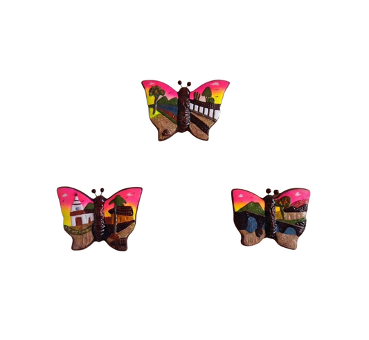 mariposas-barro-decorativas-atardecer-vimarq.com-El-Salvador