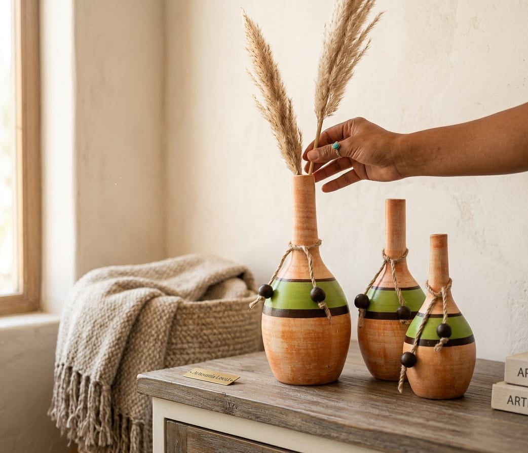 set-3-jarrones-terracota-franja-verde-vimarq-com-El-Salvador