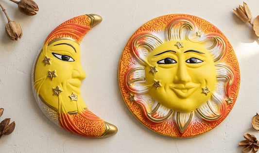 Decoración Sol y Luna Cerámica - vimarq.com | El Salvador