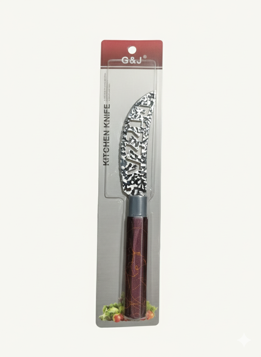 Cuchillo para Pizza G&J Estampado - Hoja de Acero Inoxidable Curva