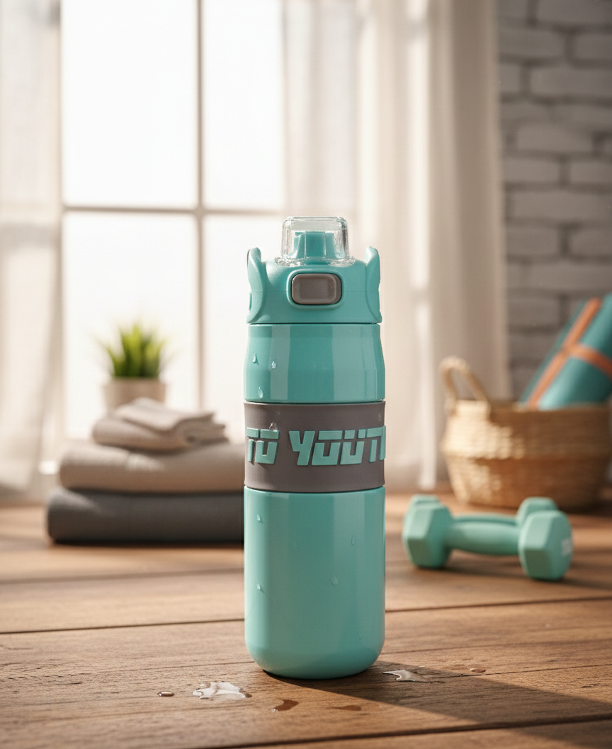 Botella Térmica Deportiva MCHEN 680ml Acero Inoxidable - Edición To Youth Antiderrames