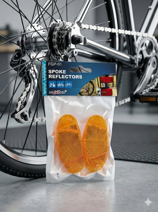 Reflectores Seguridad Rayos Bicicleta Naranja Maxeed FGP-01