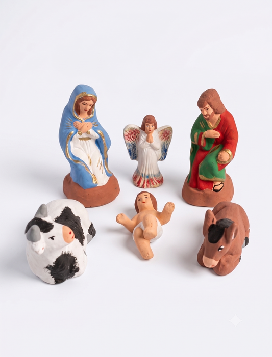 Nacimiento Artesanal Sagrada Familia 6 Piezas 22cm