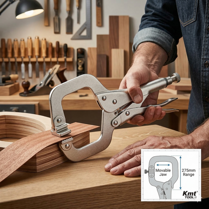 Alicate de Presión tipo C 11" Punta Móvil KMT Tools