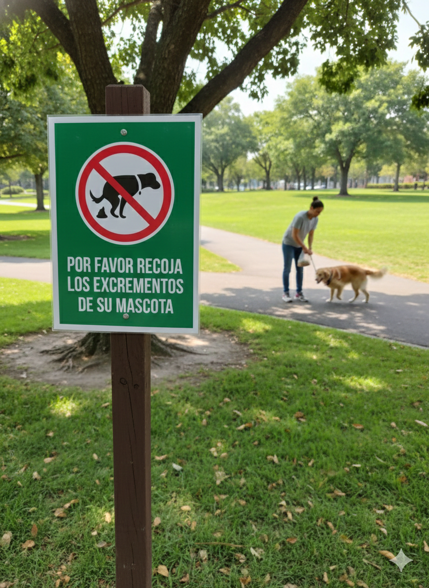 Cartel "Recoja Excrementos Mascota" 25x35cm PVC