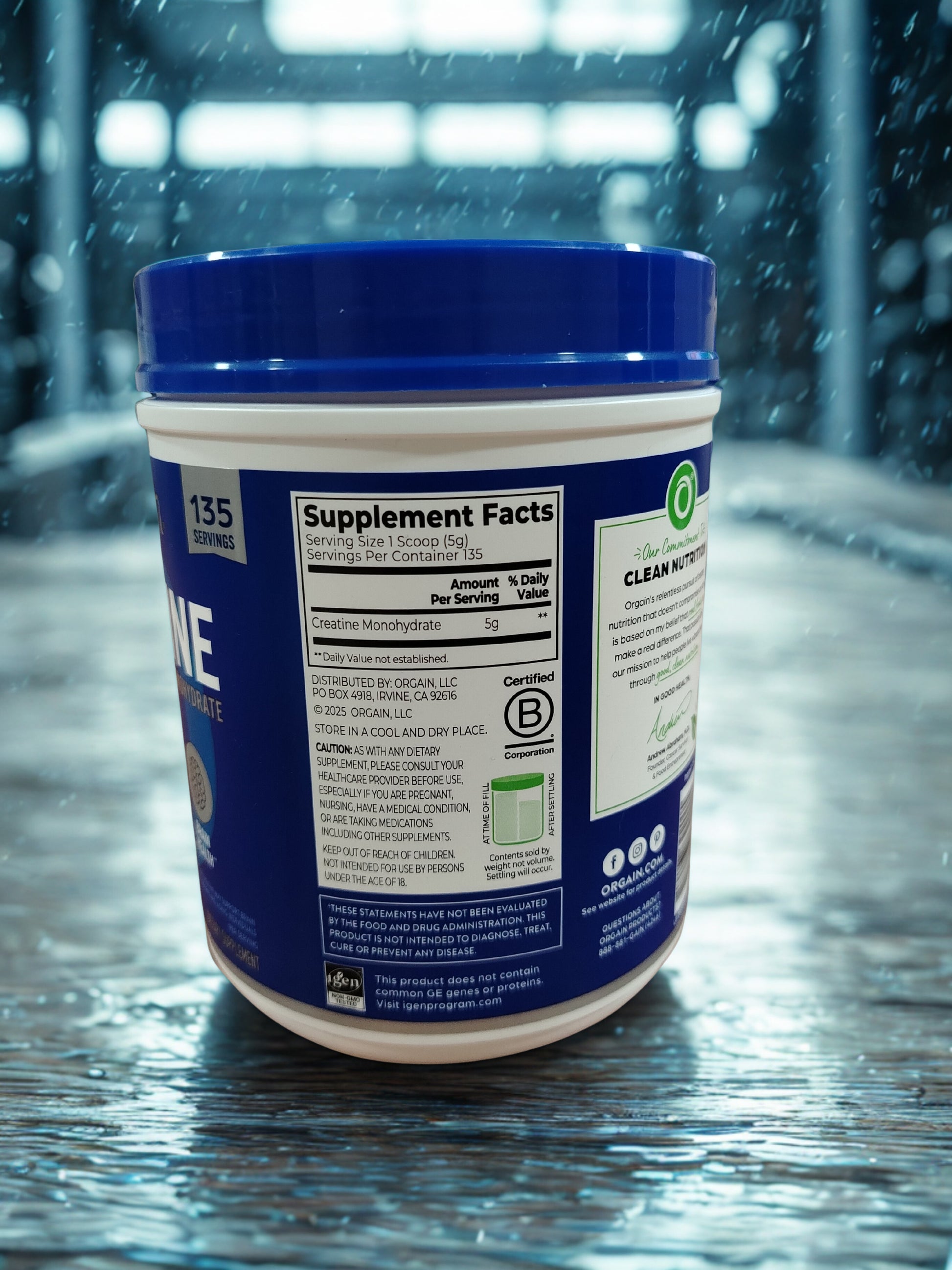 Orgain Creatina Monohidratada Micronizada en Polvo - 135 Servicios (675g) vimarq.com El Salvador