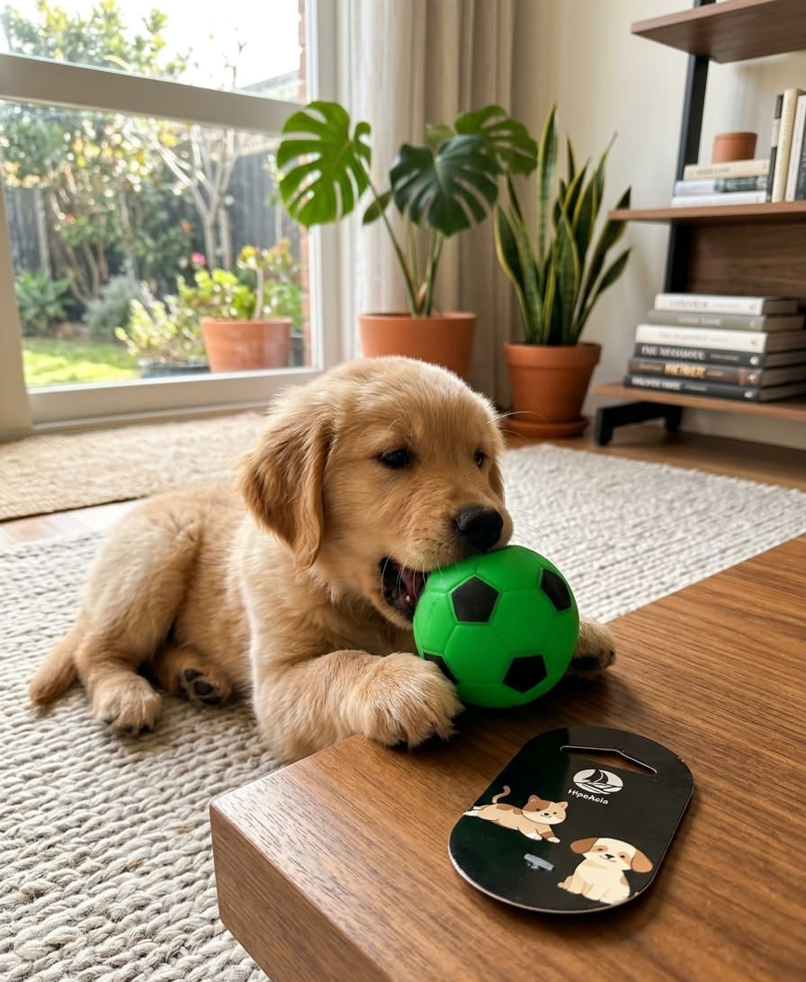 cachorro-golden-retriever-jugando-pelota-verde-vimarq.com | El Salvador