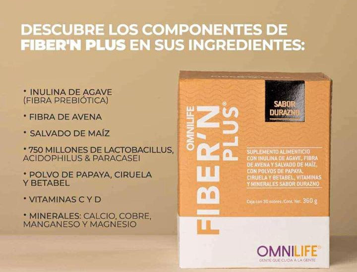 caja-fibern-plus-omnilife-durazno-frente-ingredientes - vimarq.com | El Salvador