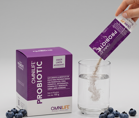 caja-y-preparacion-probiotic-omnilife-limon-arandano-150g - vimarq.com | El Salvador 1