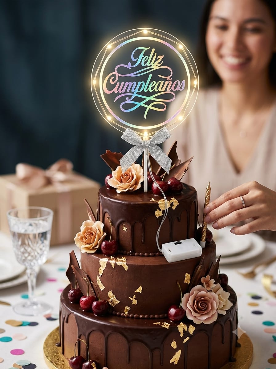 cake-topper-led-feliz-cumpleanos-dorado-transparente - vimarq.com
