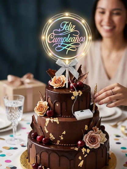 cake-topper-led-feliz-cumpleanos-dorado-transparente - vimarq.com