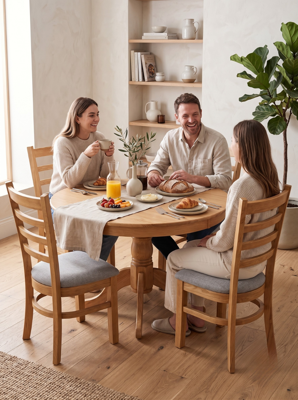 comedor-redondo-madera-4-sillas-pedestal-4-patas-vimarq-el-salvador