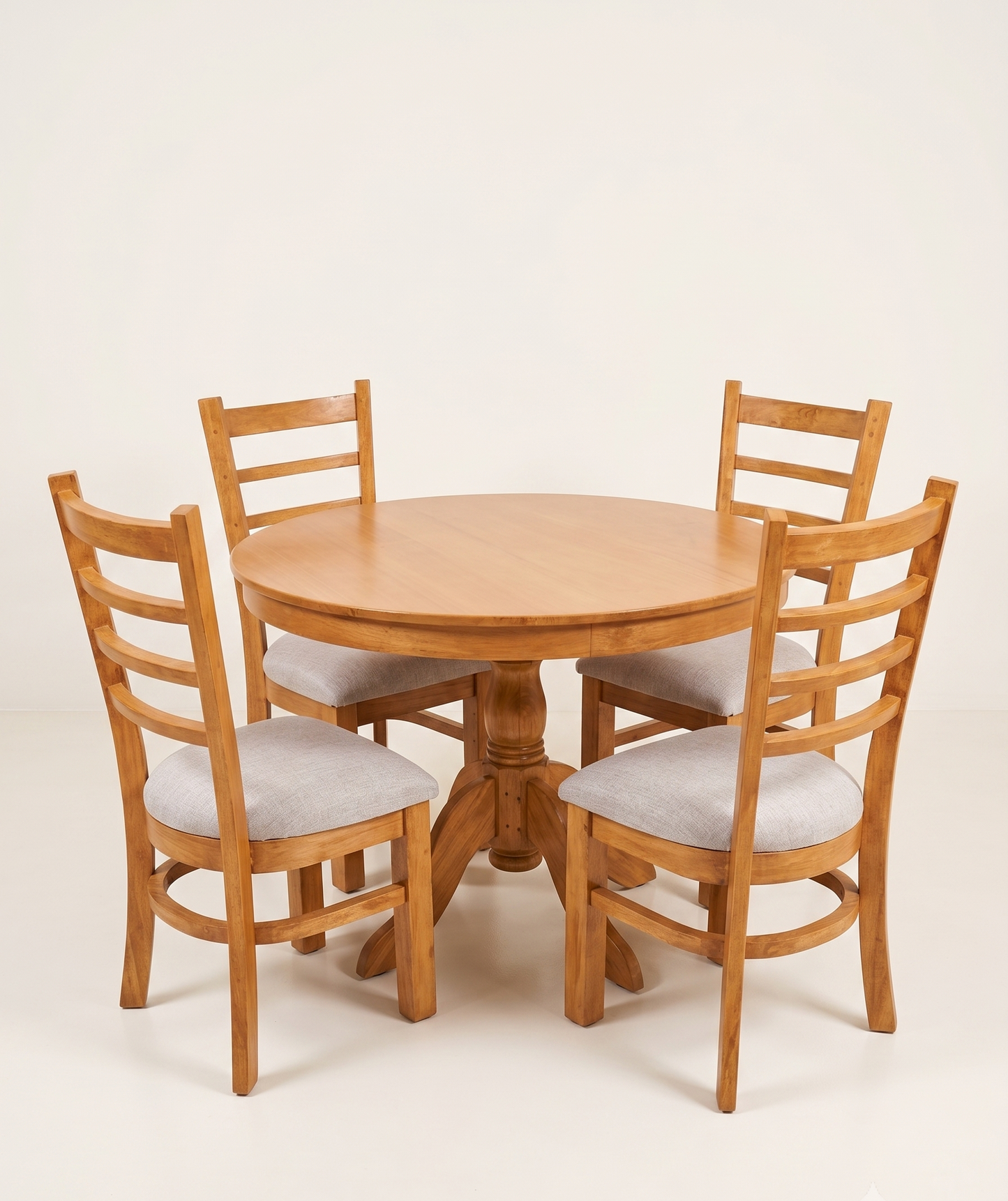 comedor-redondo-madera-4-sillas-pedestal-4-patas-vimarq-el-salvador