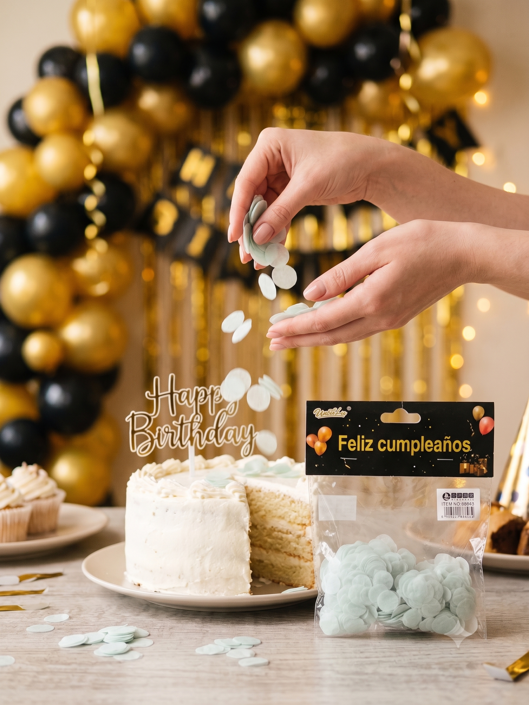 confeti-de-papel-blanco-circular-fiestas-empaque - vimarq.com