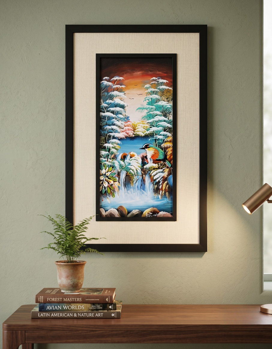 cuadro-decorativo-ave-torogoz-cascada-marco-doble-32x57-37