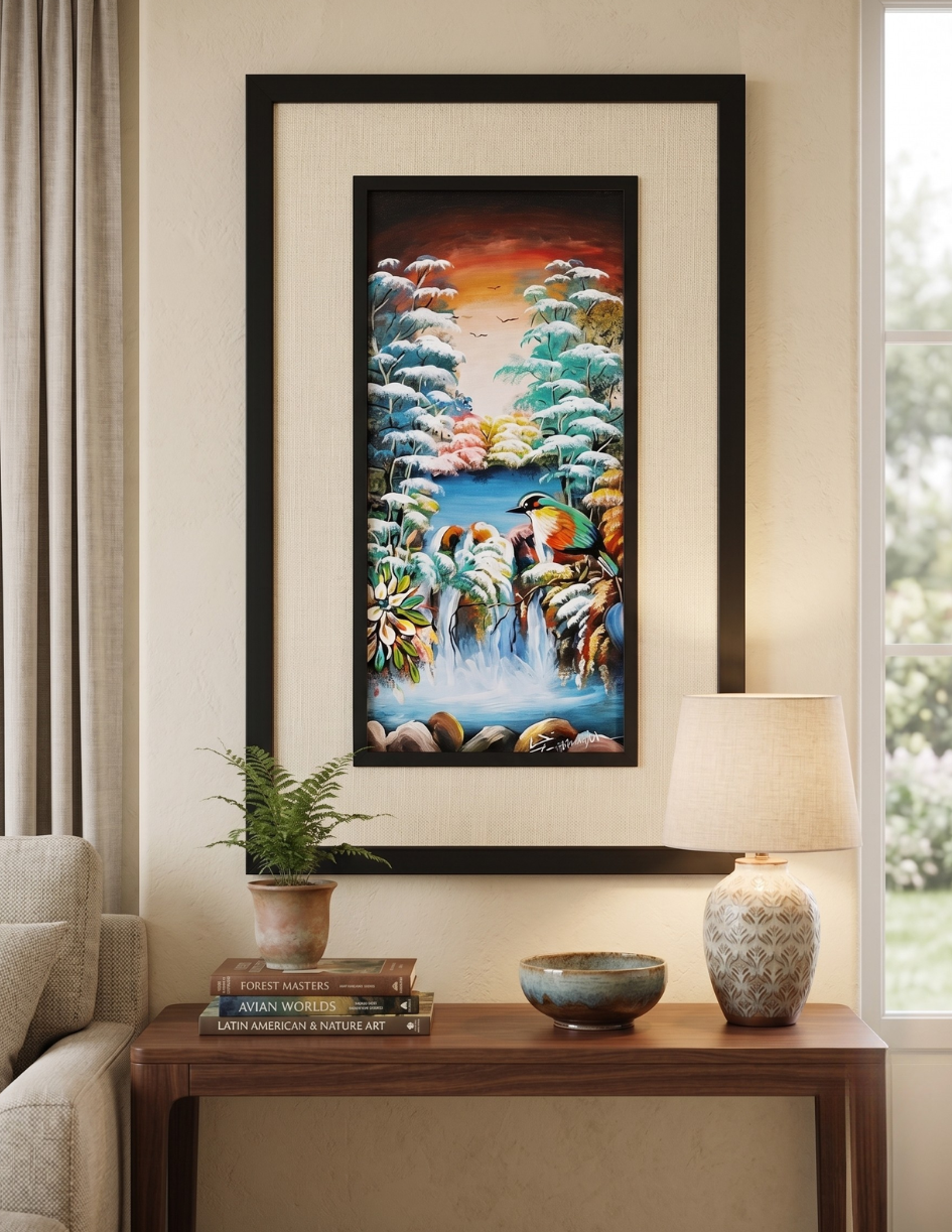cuadro-decorativo-ave-torogoz-cascada-marco-doble-32x57-37