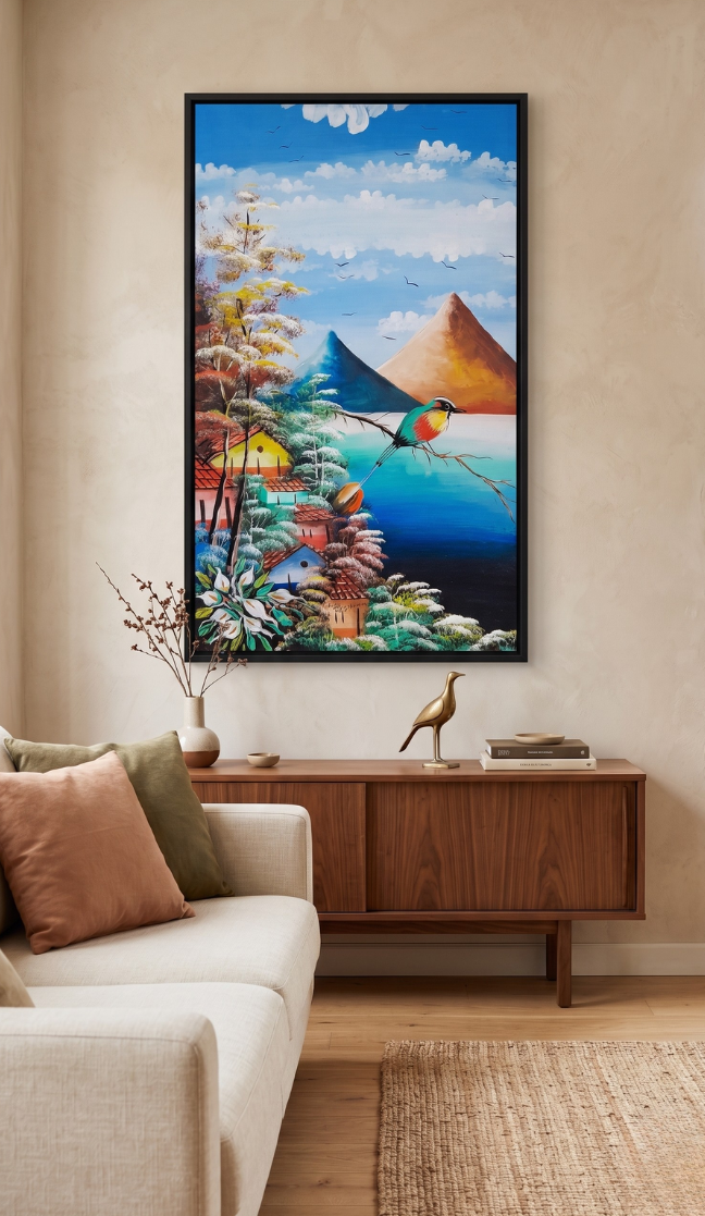 cuadro-pintura-paisaje-torogoz-vimarq.com | El Salvador
