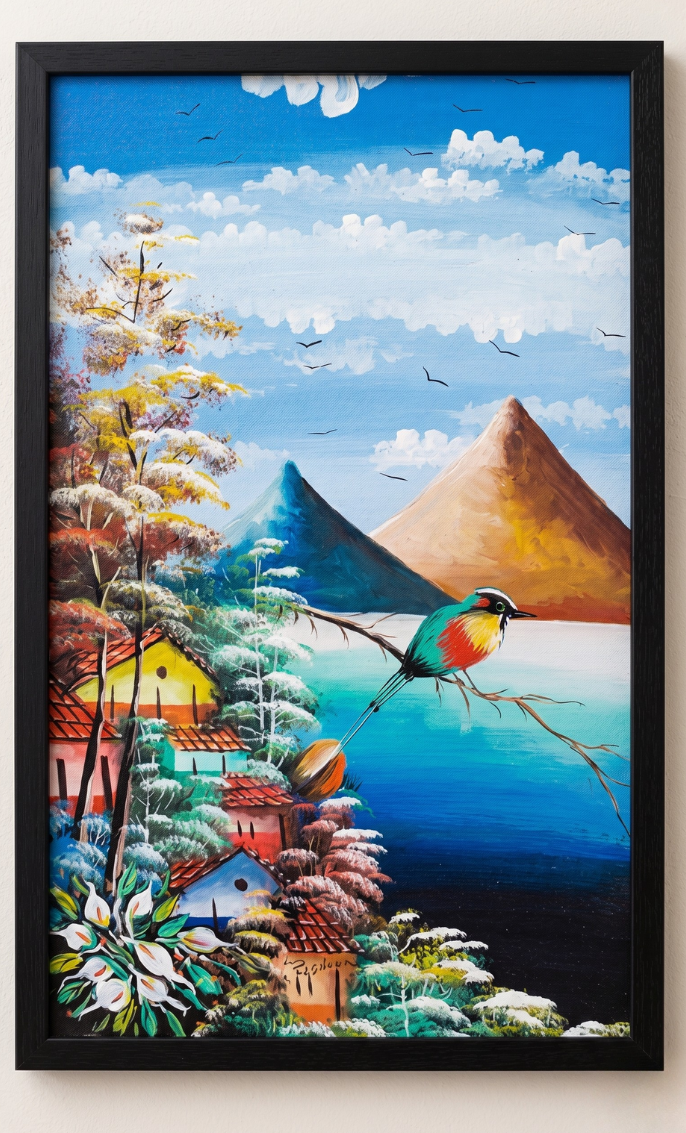 cuadro-pintura-paisaje-torogoz-vimarq.com | El Salvador