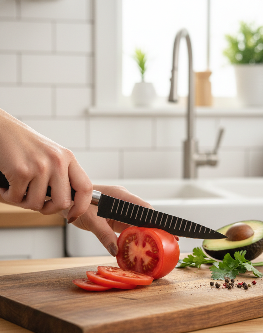 cuchillo-cocina-antiadherente-negro-multicolor-vimarq.com | El Salvador