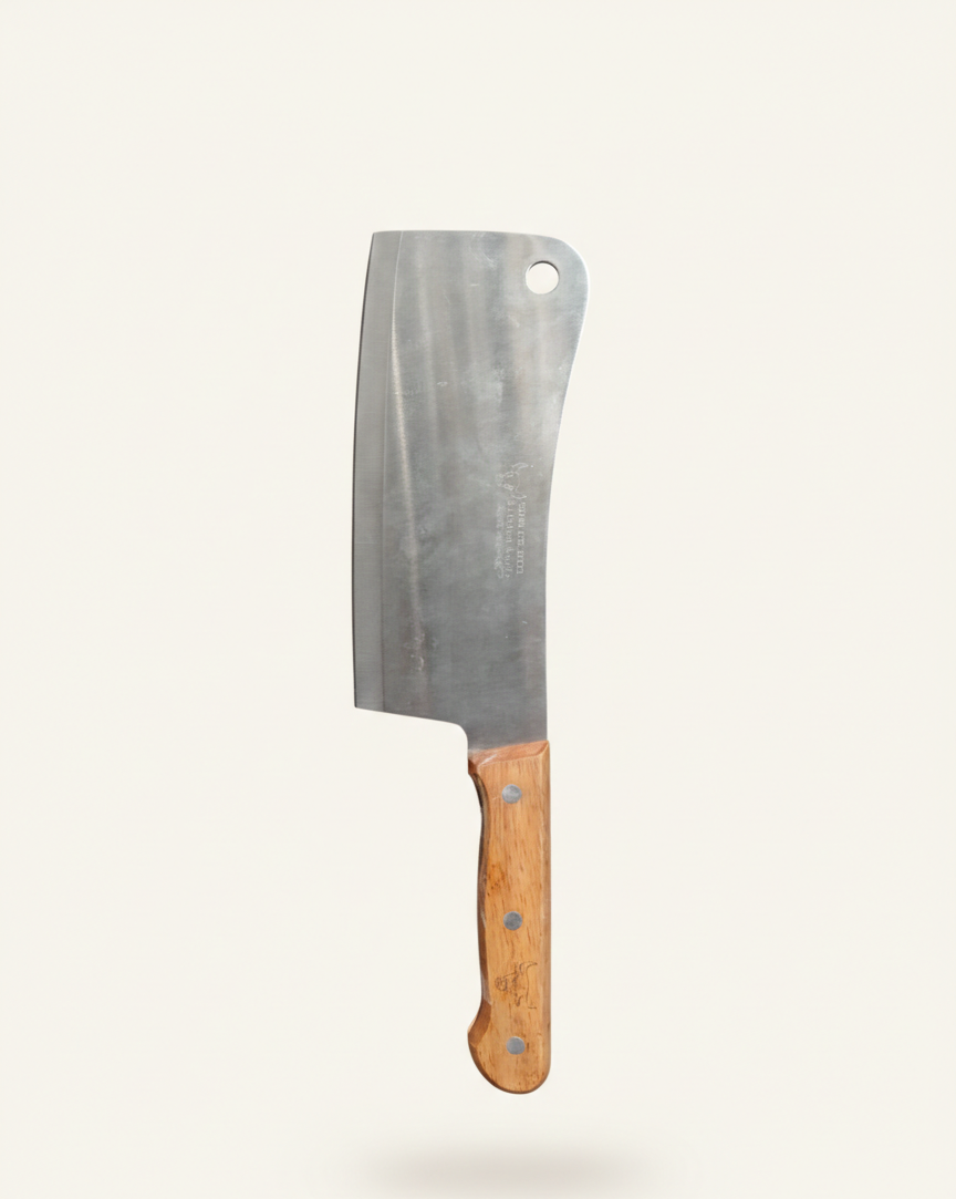 cuchillo-hacha-acero-inoxidable-mango-madera-vimarq.com | El Salvador