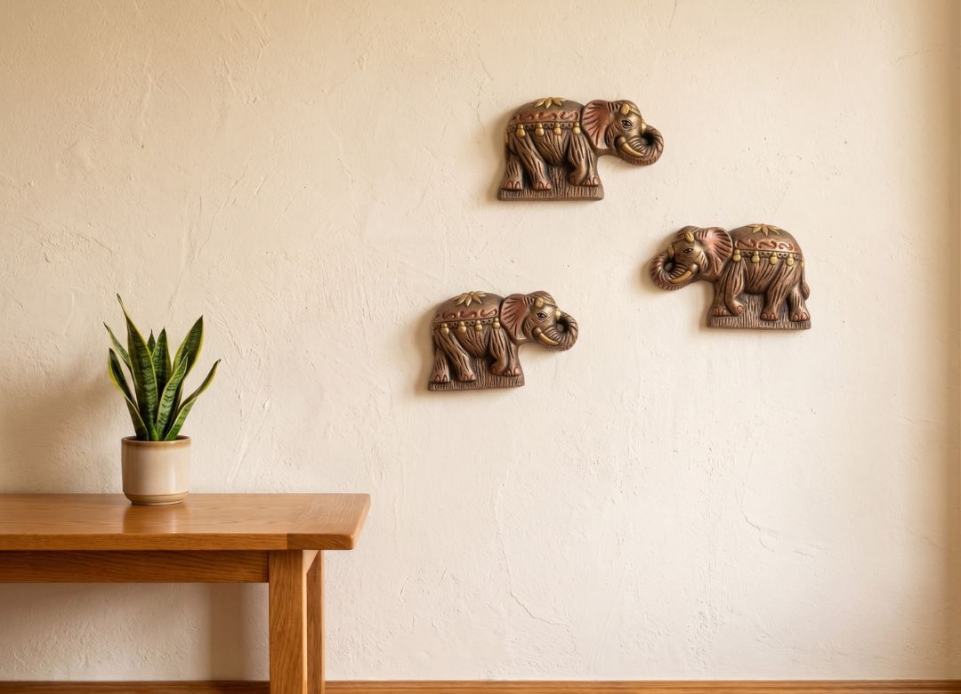 elefantes-barro-decorativos-pared-suerte-vimarq.com-El-Salvador