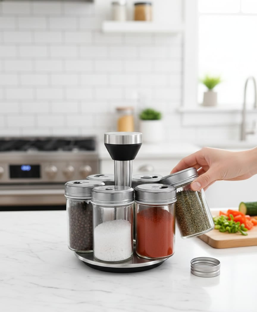 especiero-giratorio-vidrio-7-piezas-negro-acero-vimarq-com-SV