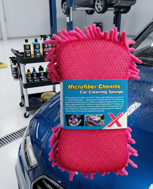 esponja-chenilla-rosa-lavado-auto-maxeed-vimarq-com-el-salvador