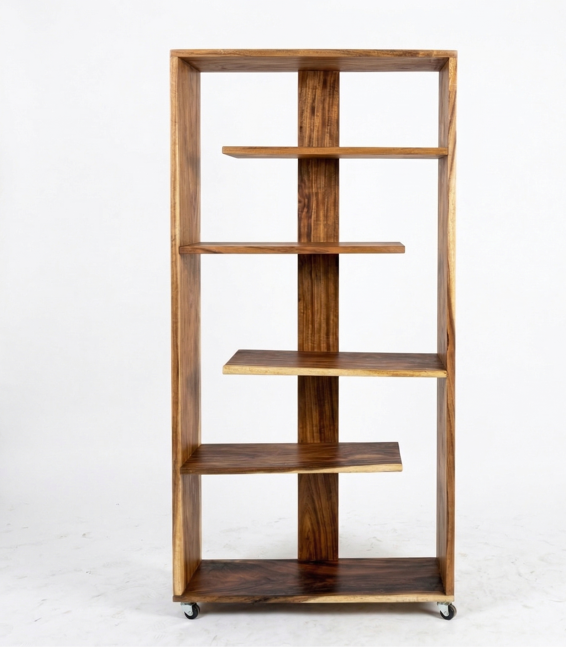 estanteria-moderna-madera-conacaste-maciza-con-ruedas-vimarq - vimarq.com | El Salvador