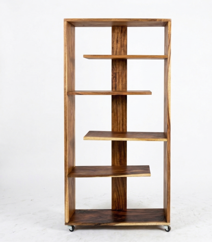 estanteria-moderna-madera-conacaste-maciza-con-ruedas-vimarq - vimarq.com | El Salvador