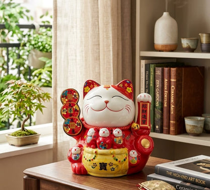 gato-maneki-neko-rojo-ceramica-vimarq.com-el-salvador