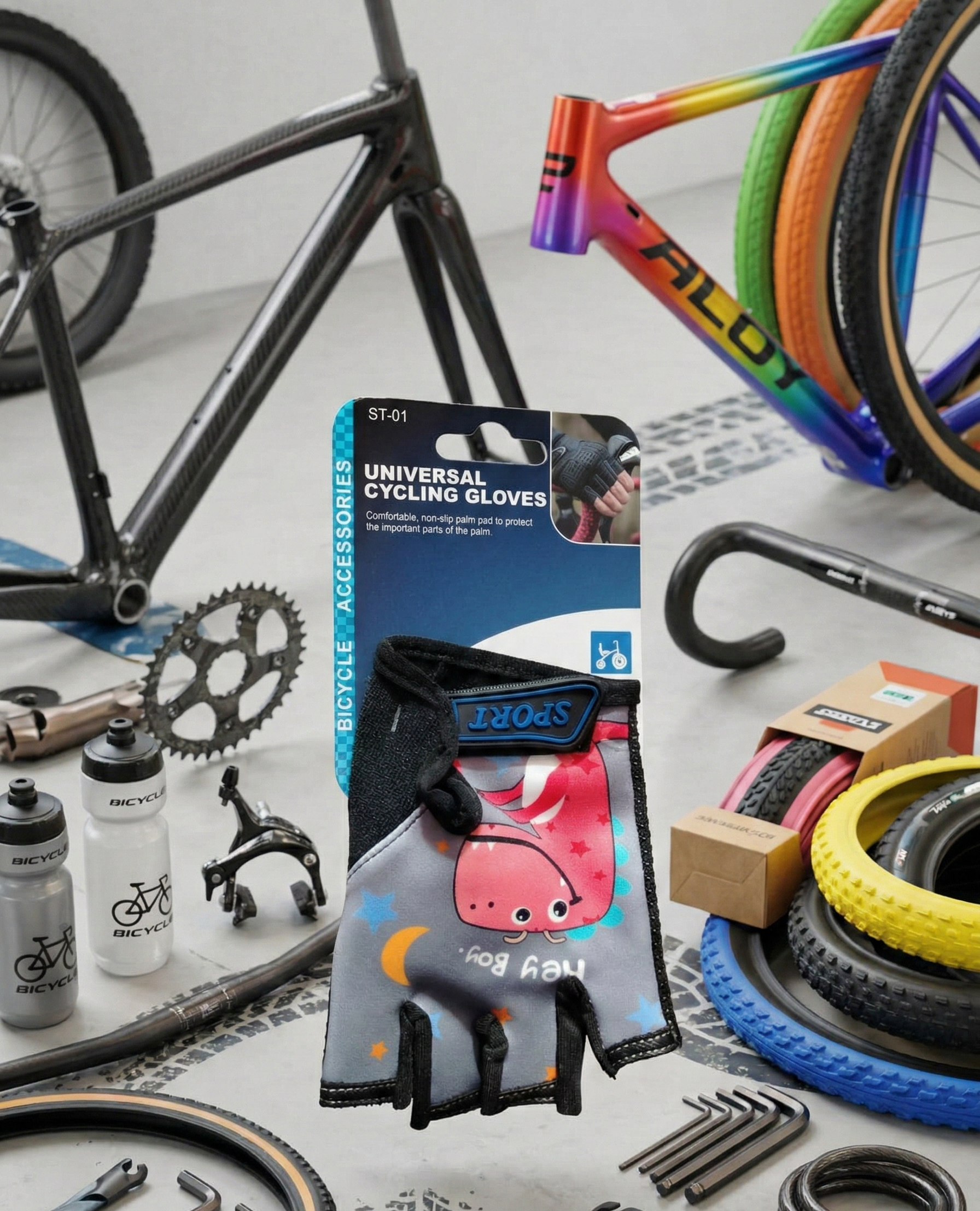 guantes-ciclismo-ninos-dinosaurio-rojo-vimarq.com-El-Salvador