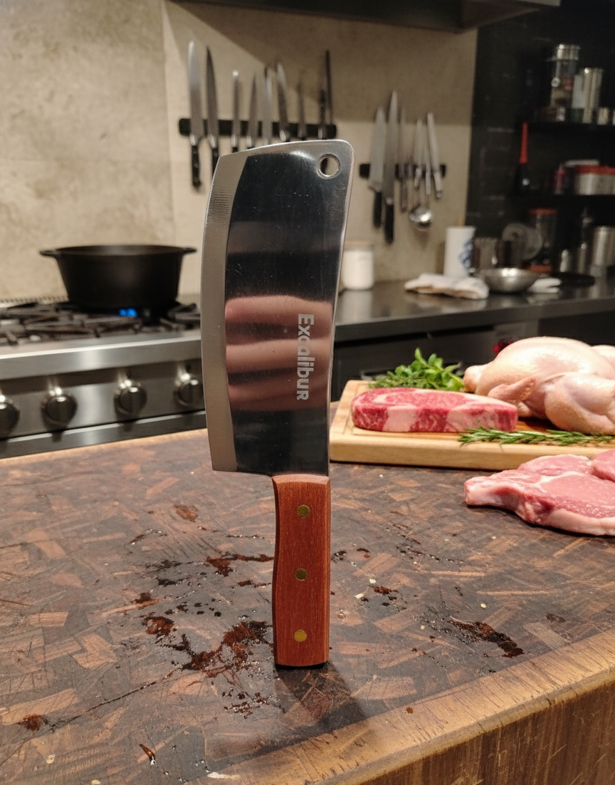 hacha-cocina-profesional-excalibur-acero-inox-vimarq.com | El Salvador