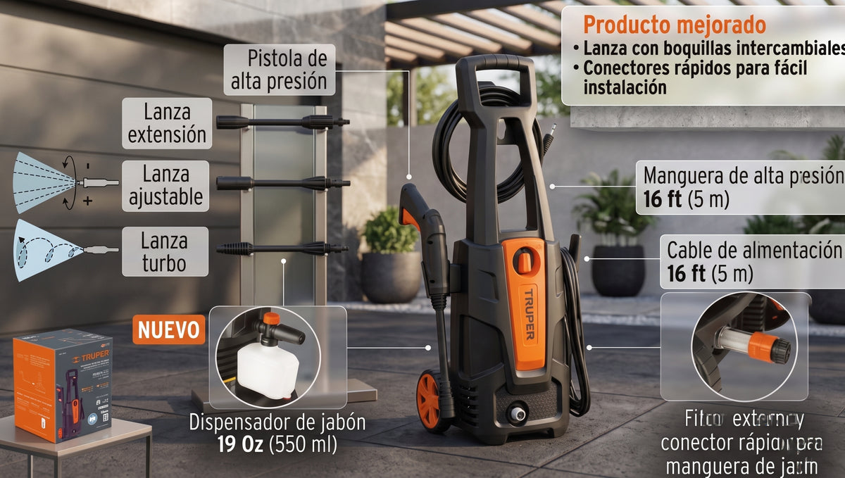 hidrolavadora-electrica-truper-1800-psi-accesorios - vimarq.com | El Salvador3