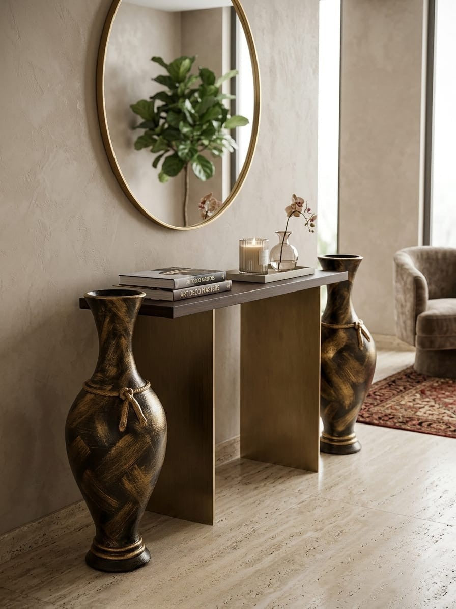 jarron-decorativo-texturizado-negro-dorado-vimarq-com-el-salvador4