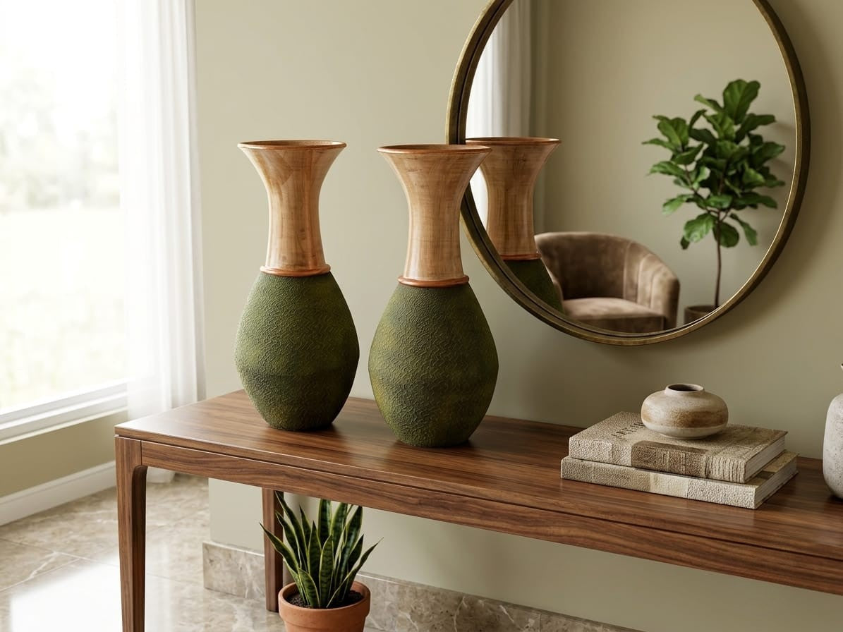 jarron-decorativo-verde-madera-cobre-vimarq-com-el-salvador2