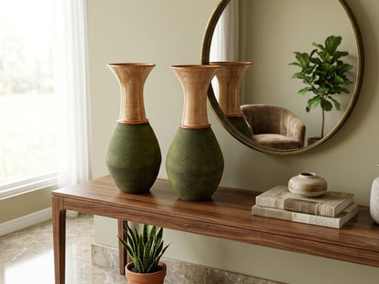 jarron-decorativo-verde-madera-cobre-vimarq-com-el-salvador2