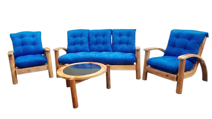 juego-sala-madera-natural-cojines-azul-rey-vimarq-el-salvador