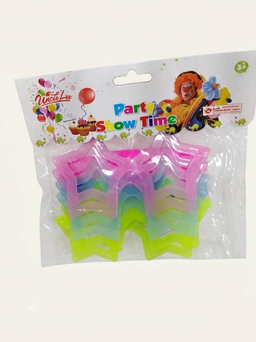 lentes-de-fiesta-neon-forma-de-estrella-colores-surtidos - vimarq.com