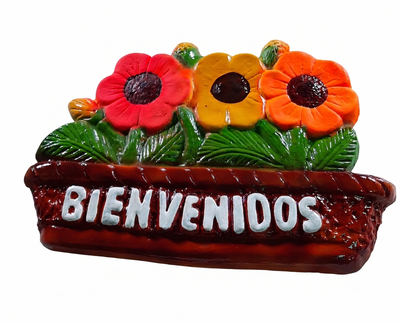 letrero-bienvenida-barro-maceta-flores-vimarq.com-El-Salvador