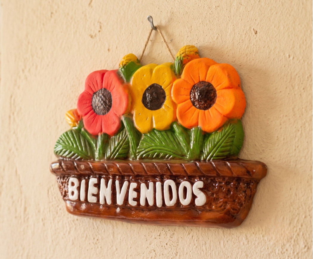 letrero-bienvenida-barro-maceta-flores-vimarq.com-El-Salvador