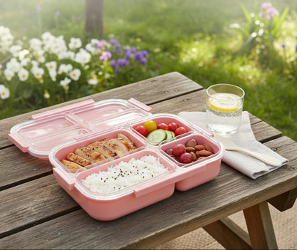 lonchera-bento-rosa-3-divisiones-con-cuchara-vimarq.com | El Salvador4