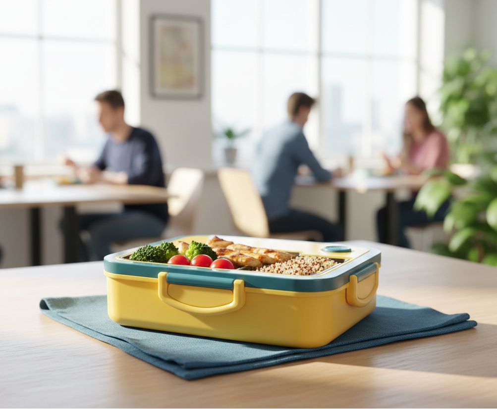 lonchera-healthy-1000ml-amarilla-cubiertos-vimarq.com | El Salvador2