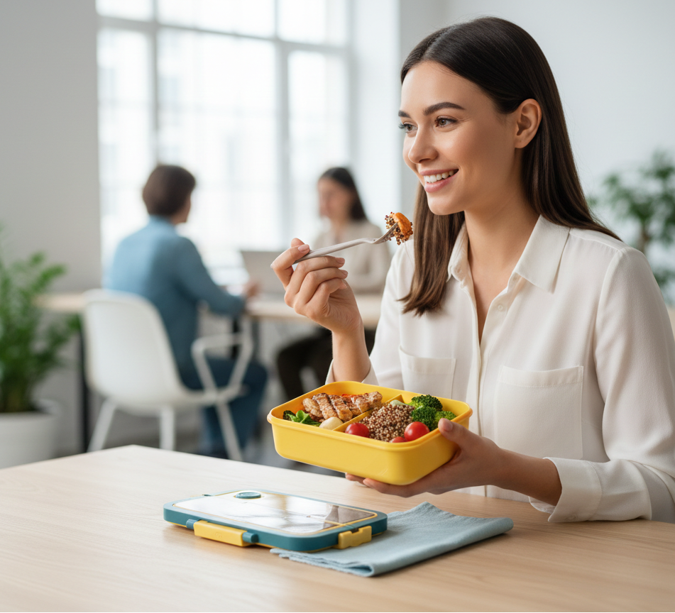 lonchera-healthy-1000ml-amarilla-cubiertos-vimarq.com | El Salvador3