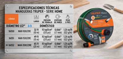 manguera-truper-home-verde-con-conectores-ergonomicos-vimarq.com | El Salvador