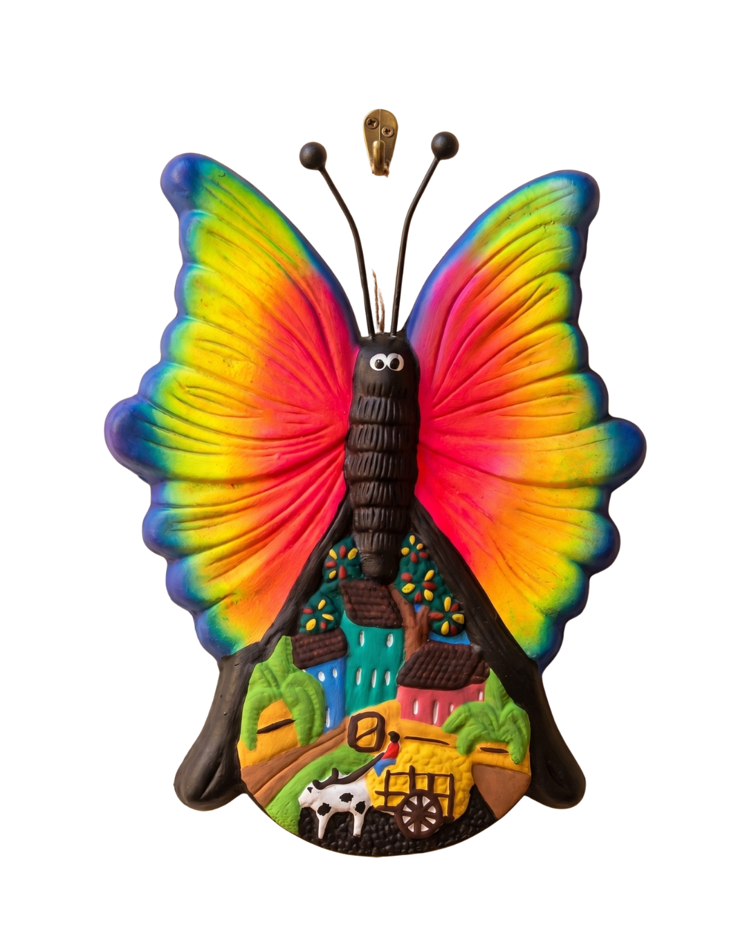 mariposa-barro-decorativa-multicolor-paisaje-vimarq.com-El-Salvador