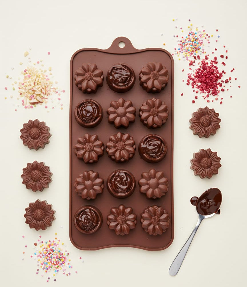 molde-silicona-girasol-chocolate-reposteria-vimarq.com | El Salvador