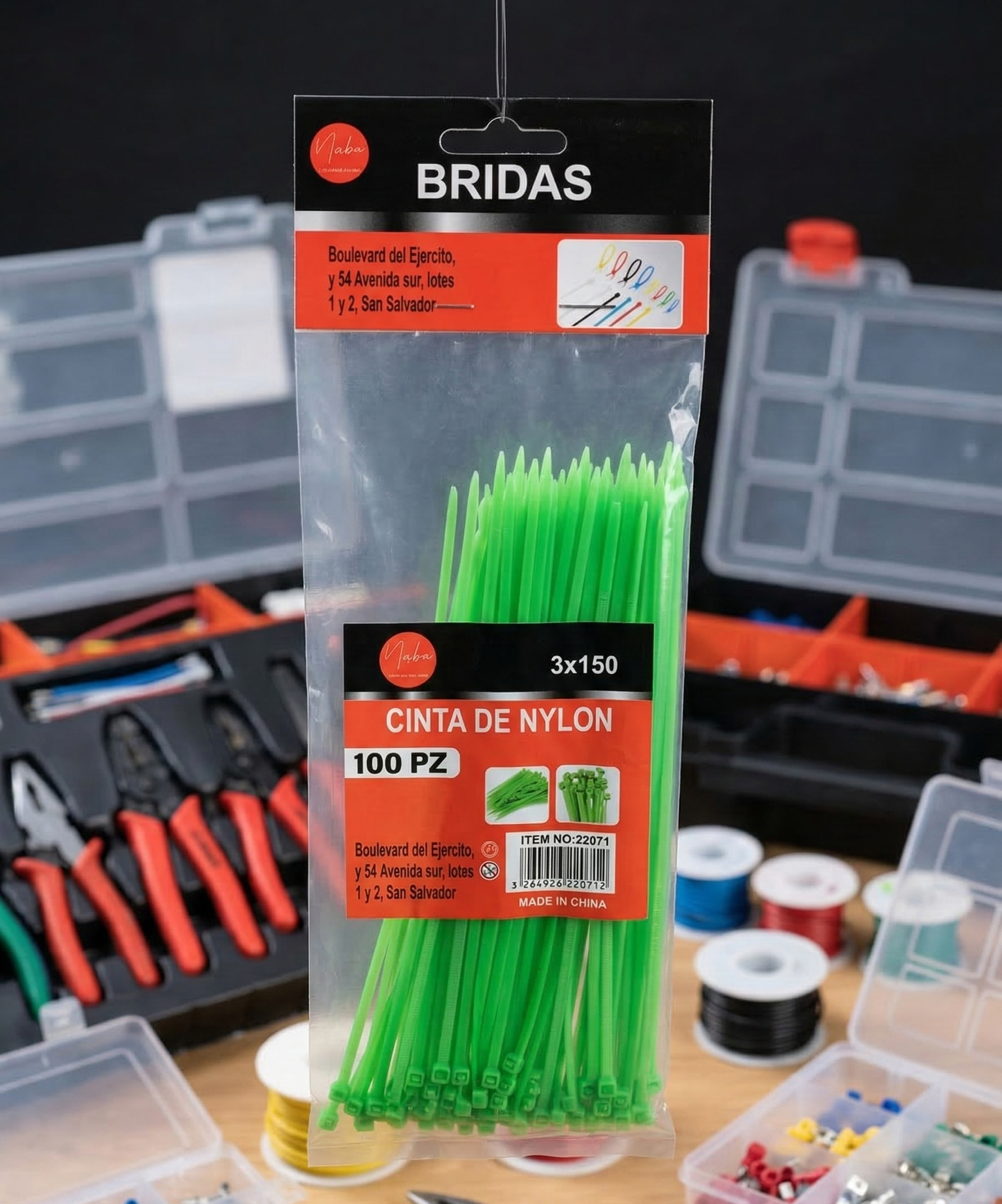 paquete-cinchas-plasticas-nylon-verdes-3x150mm-100-piezas-vimarq-com-el-salvador
