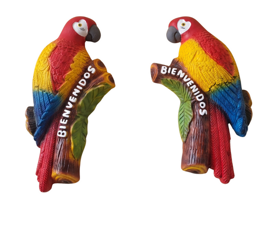 par-guacamayas-barro-letrero-bienvenidos-vimarq.com-El-Salvador